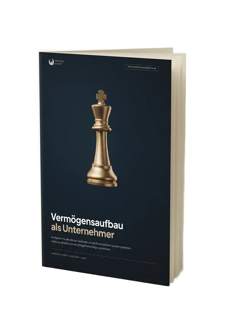 Spicker Vermögensaufbau als Unternehmer, Titelseite des kostenlosen Drei-Seiten-Spickers